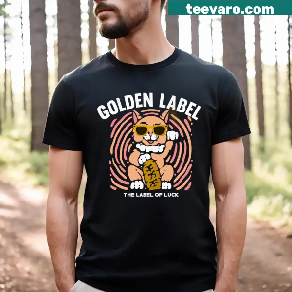 Playful T-shirt featuring a lucky cat design for good fortune