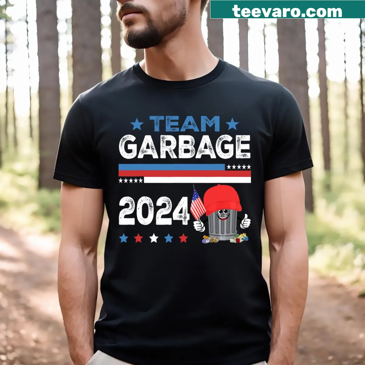 Proud Trump supporter humorous slogan t-shirt — on a men's t-shirt