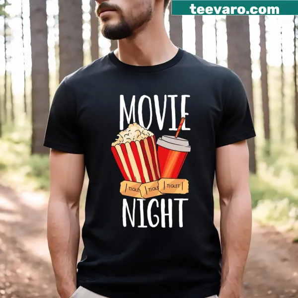 Humorous Movie Night t-shirt design