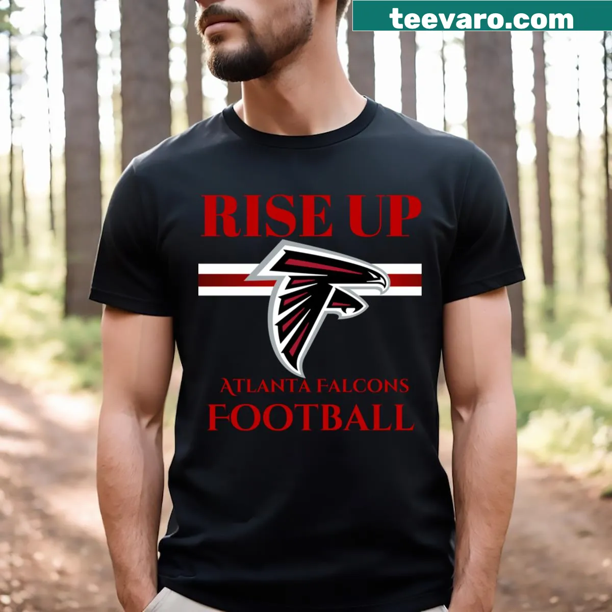 Bold Rise Up Atlanta Falcons t-shirt — on a men's t-shirt
