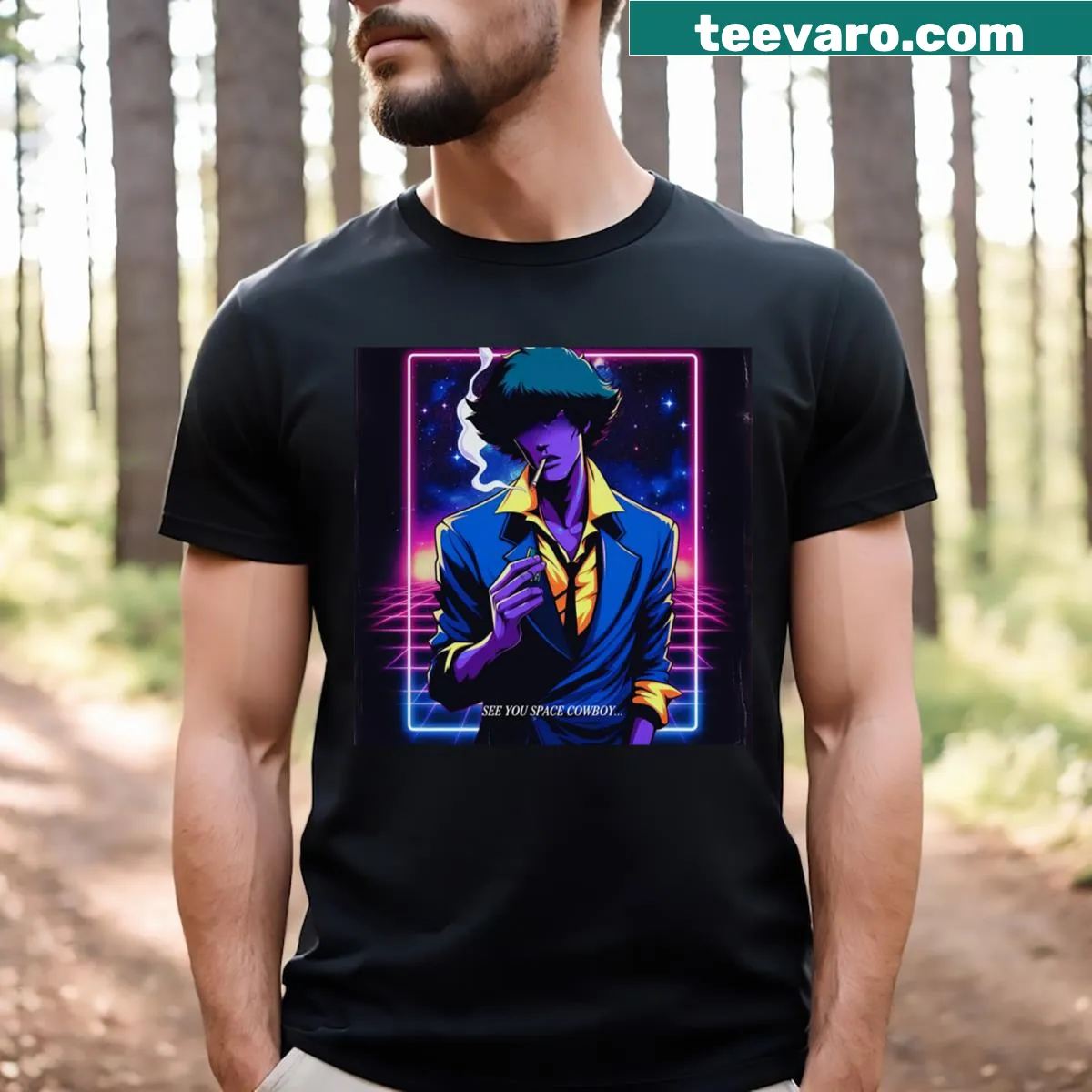 T-shirt with the phrase 'See You Space Cowboy' — on a men's t-shirt