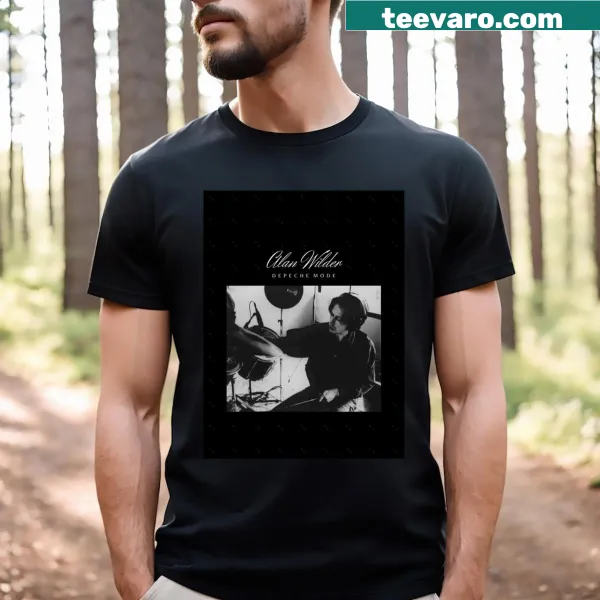 Graphic T-shirt featuring cartoon design of Alan Wilder
