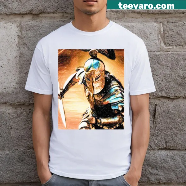 T-shirt featuring a gladiator-themed design
