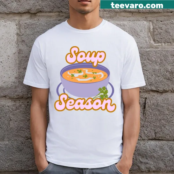 Cozy bowl of soup graphic on T-shirt