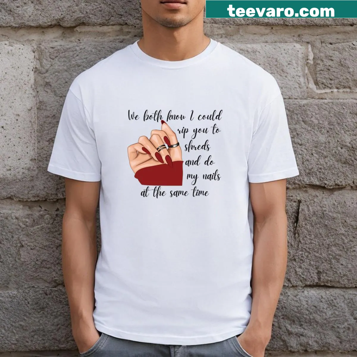 Quote from Katherine Pierce on a T-shirt, celebrating a 'Vampire Diaries' character. — on a men's t-shirt