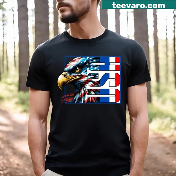 Eagle graphic t-shirt symbolizing patriotism and strength