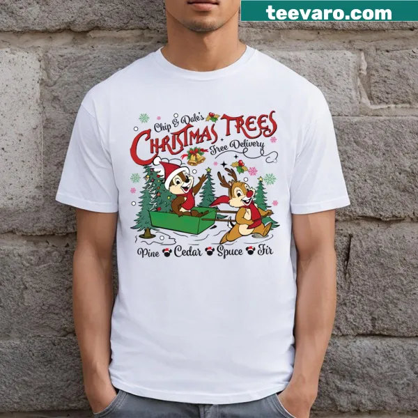Vintage Friends-themed Christmas graphic on a distressed tee