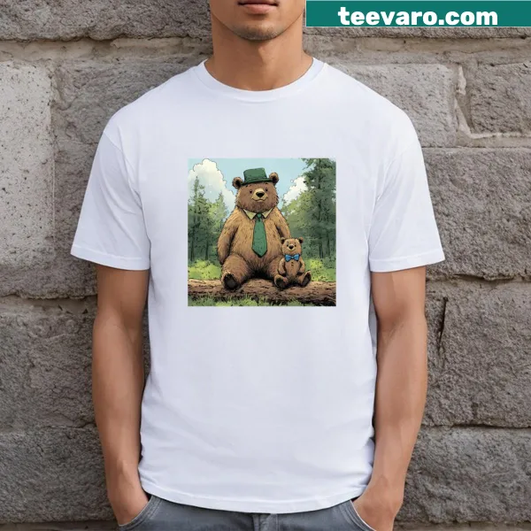 Cartoon of Yogi Bear with Boo Boo for kids' t-shirt