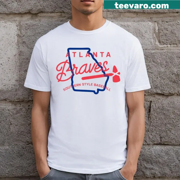 Atlanta Braves baseball logo on a T-shirt, reflecting team pride.