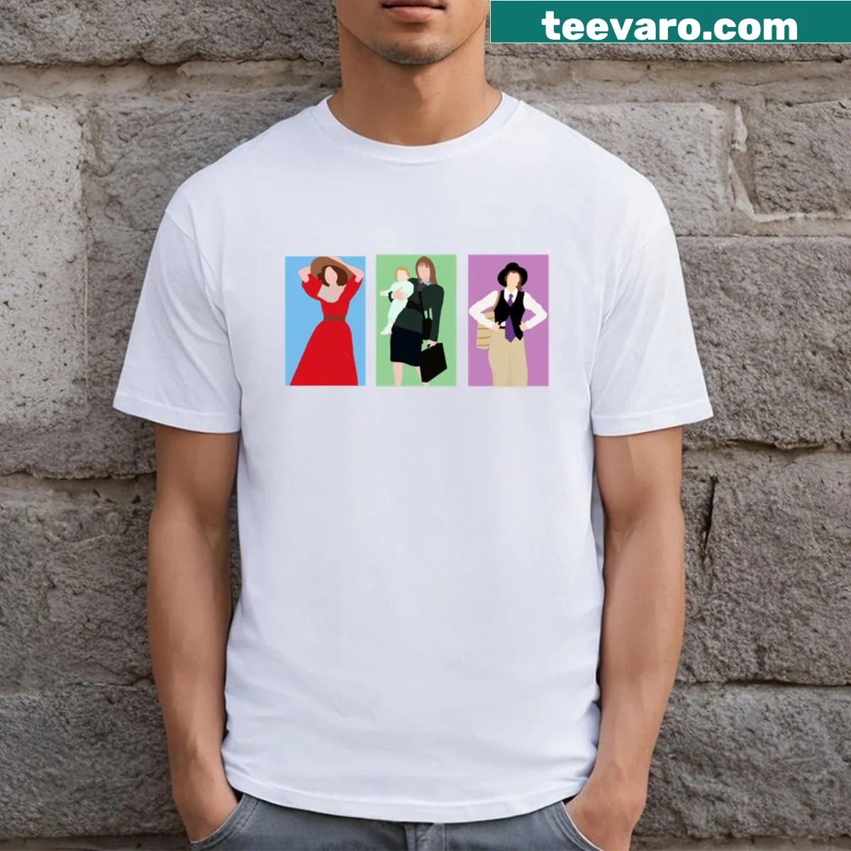 Stylish typography T-shirt featuring Diane Keaton's name — on a men's t-shirt
