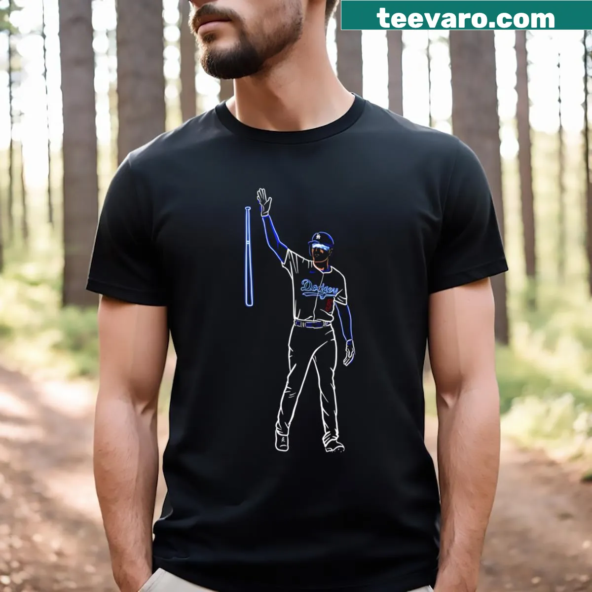 Walk Off Homer T-shirt featuring Freddie Freeman — on a men's t-shirt