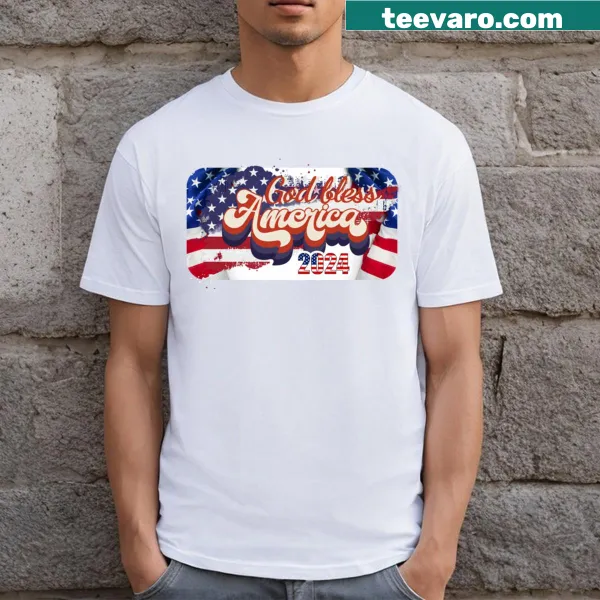 Inspirational God Bless America 2024 graphic t-shirt