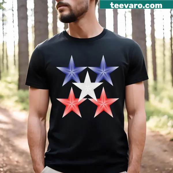Geometric star shapes abstract graphic t-shirt