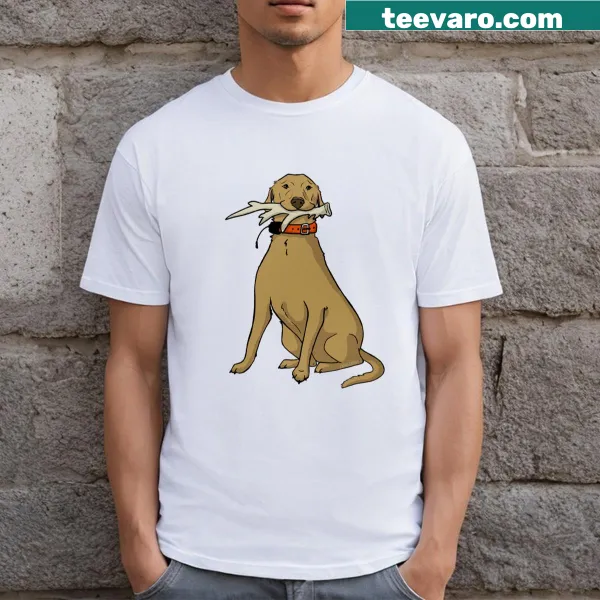 Yellow T-shirt with bold Hunting Buddy V3 text