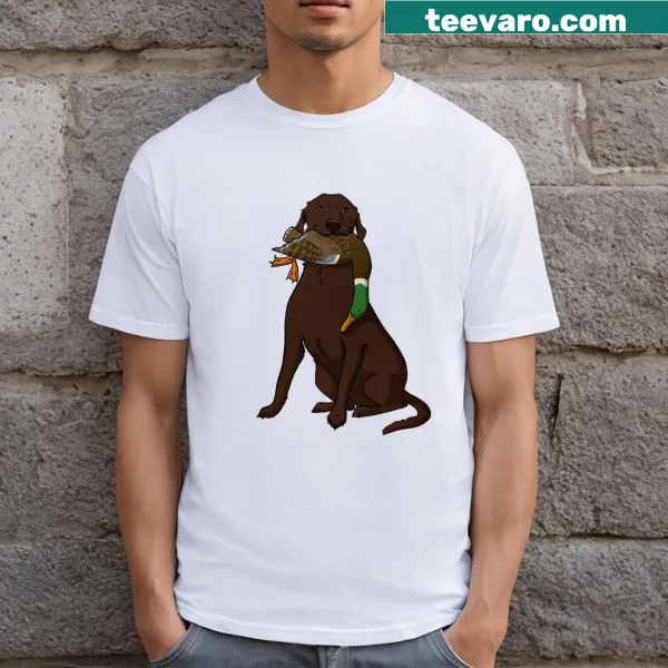 Chocolate T-shirt with bold Hunting Buddy V4 text