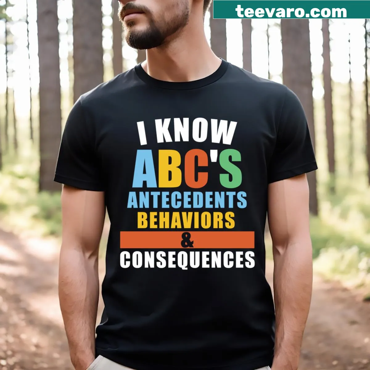 Clever academic-themed t-shirt with a humorous phrase — on a men's t-shirt