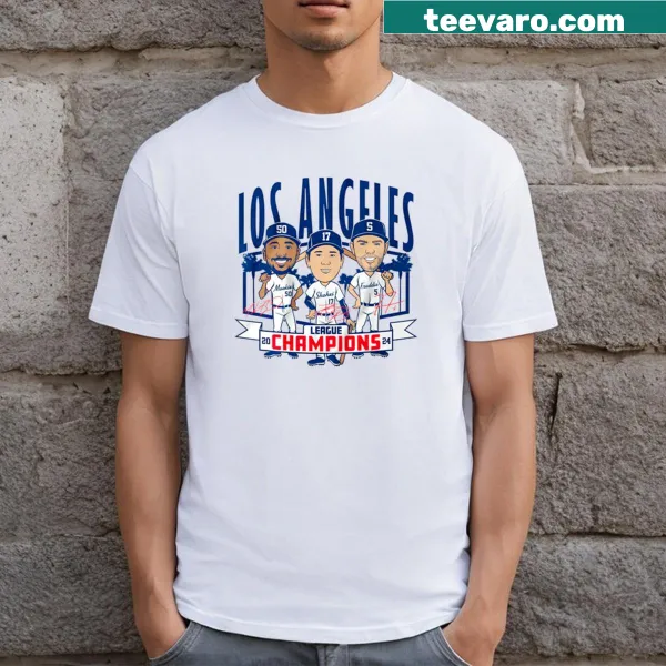 Sports T-shirt honoring Ohtani, Betts, and Freeman
