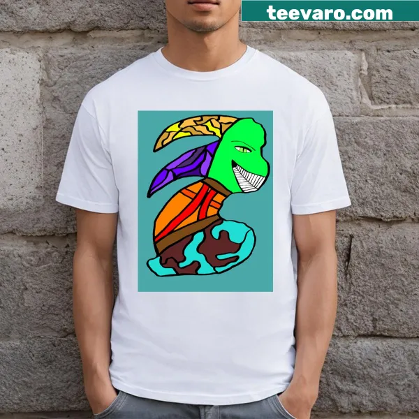 Cute T-shirt with an illustration of a playful creature