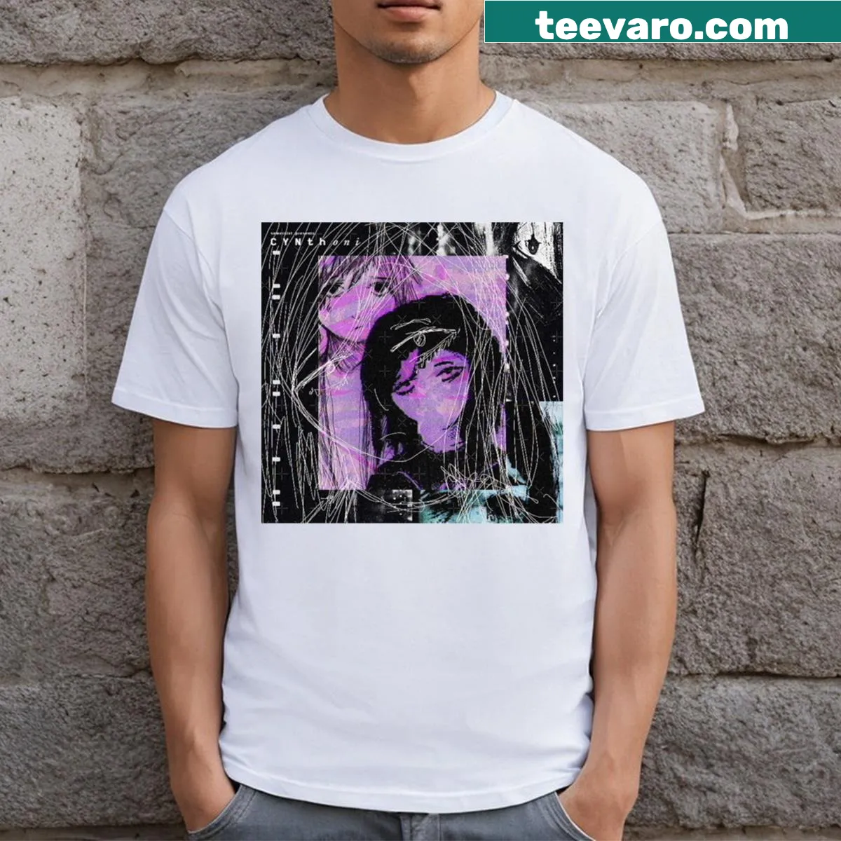Edgy t-shirt showcasing underground music design related to Sewerslvt — on a men's t-shirt