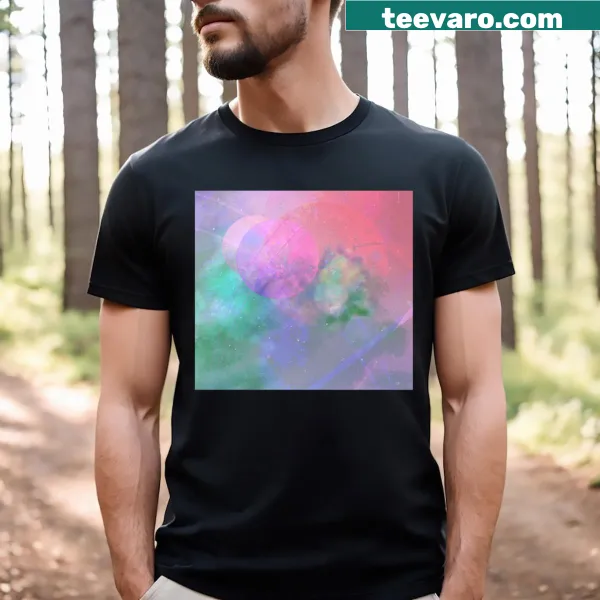 T-shirt with an ethereal design representing 'Translucent Worlds Apart'