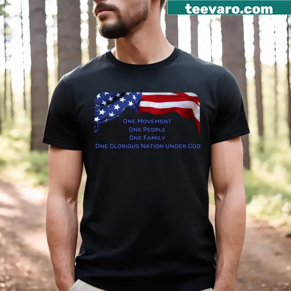 T-shirt with unity theme featuring text about togetherness