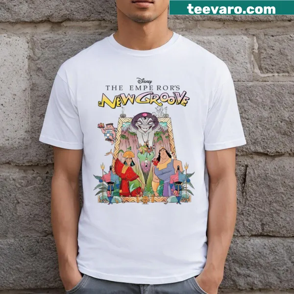 Vintage Christmas themed T-shirt with castle and festive friends