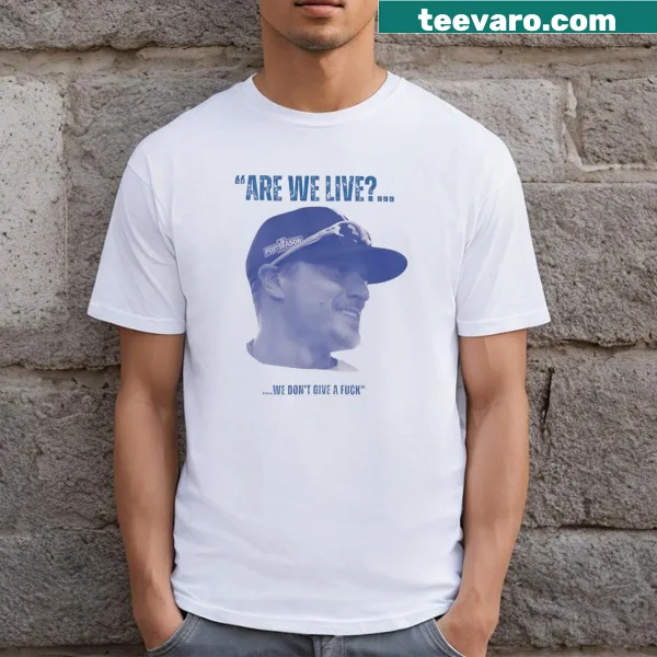 Bold typography 'We Don't Give A F' graphic T-shirt