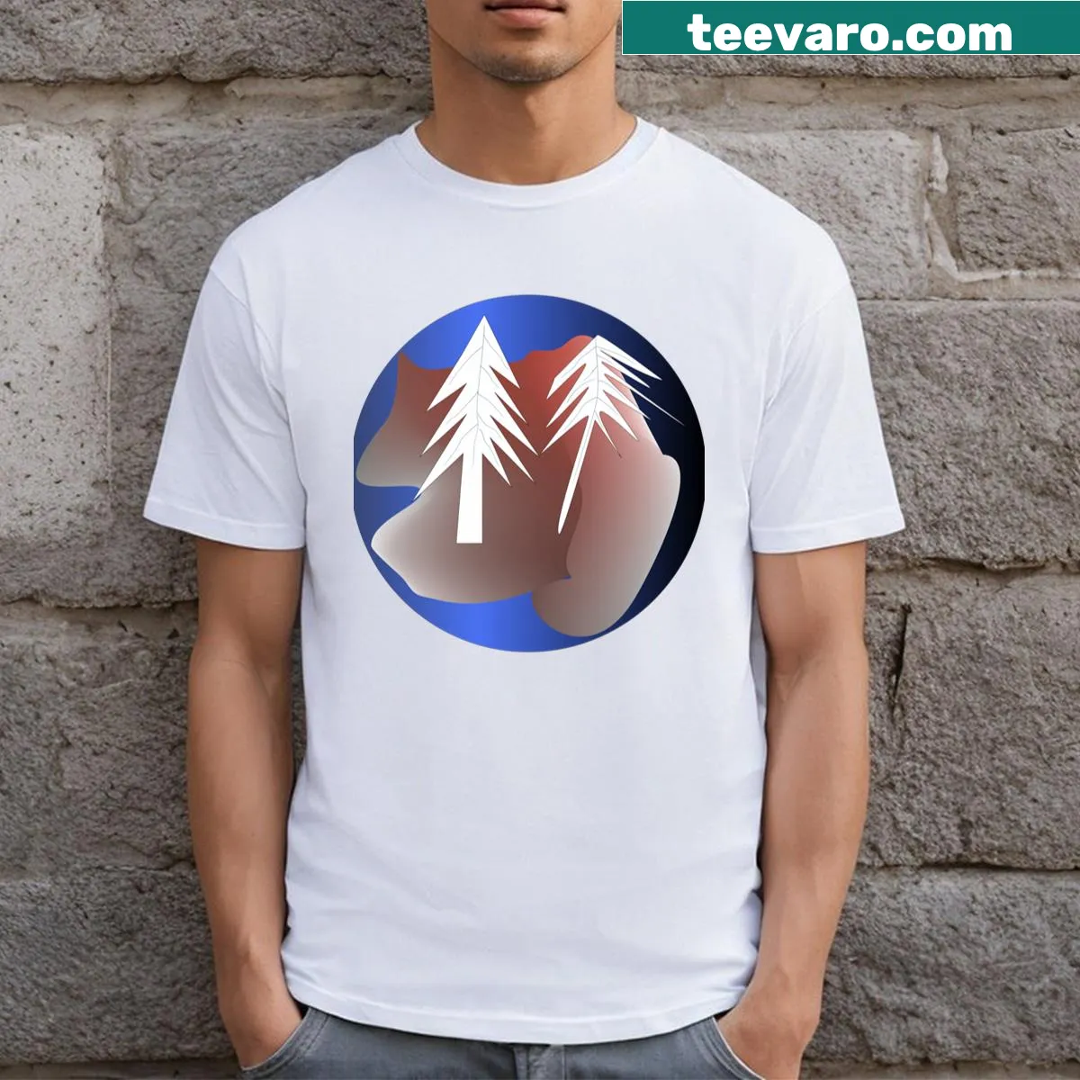 Festive typography Christmas 2024 graphic T-shirt — on a men's t-shirt