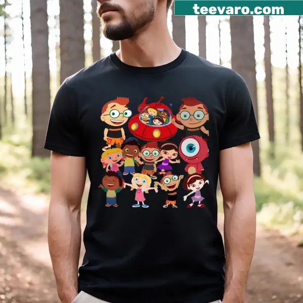 Playful cartoon T-shirt for kids featuring Little Einsteins characters
