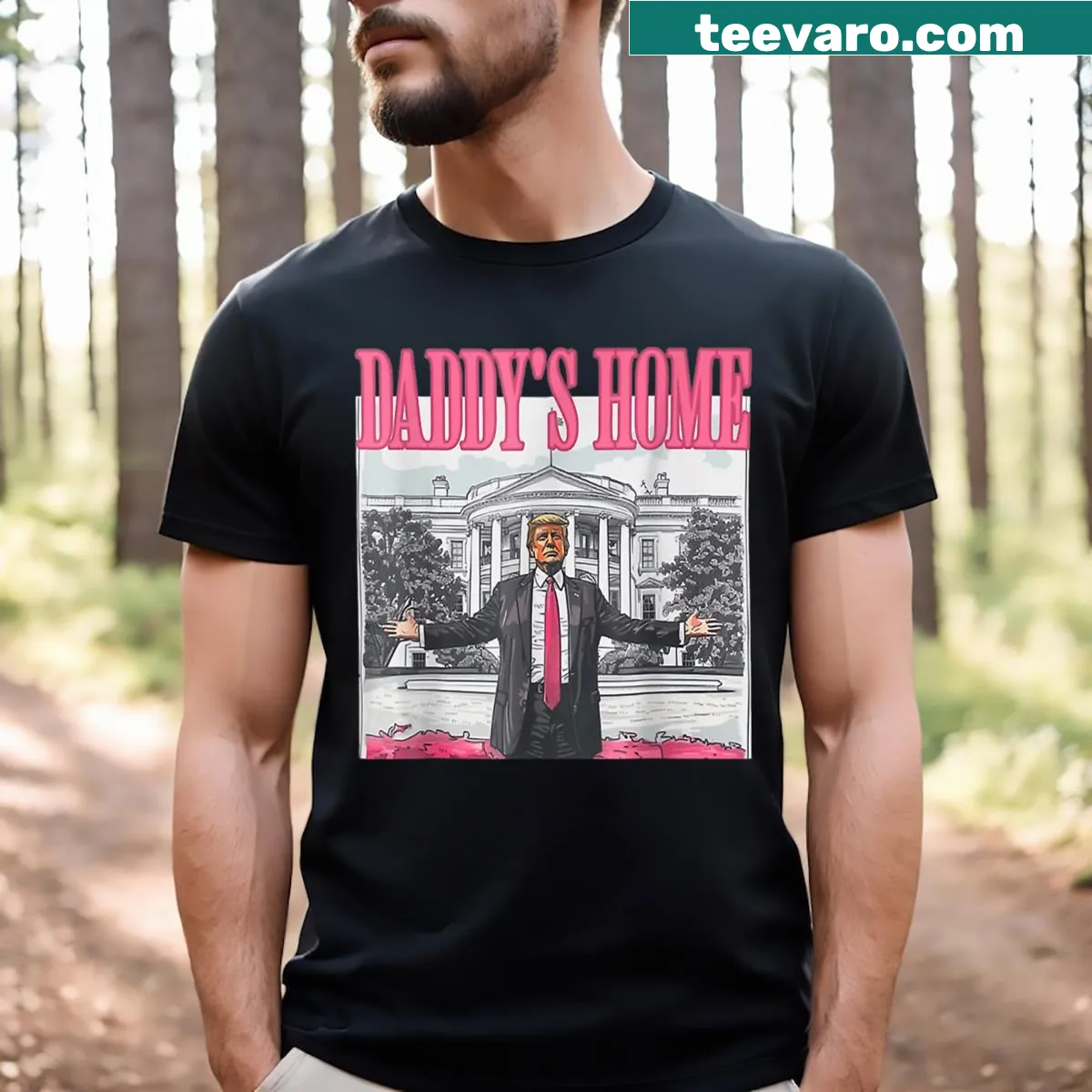 Trump 2024 'Take America Back' design on a T-shirt — on a men's t-shirt