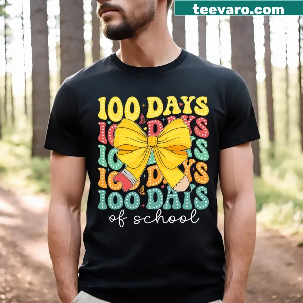 Teacher-themed 100 Days Of School T-shirt for kids