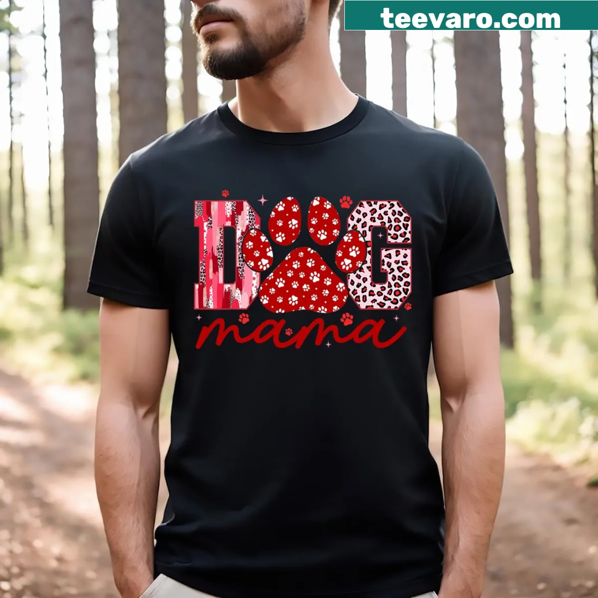 Sentimental Dog Mama shirt for Mother's Day with loving text — on a men's t-shirt