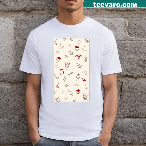 T-shirt with an intricate floral design celebrating nature's beauty
