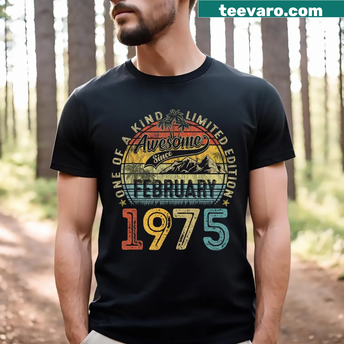 Vintage-style 50th birthday t-shirt with humorous 50 years old text — on a men's t-shirt