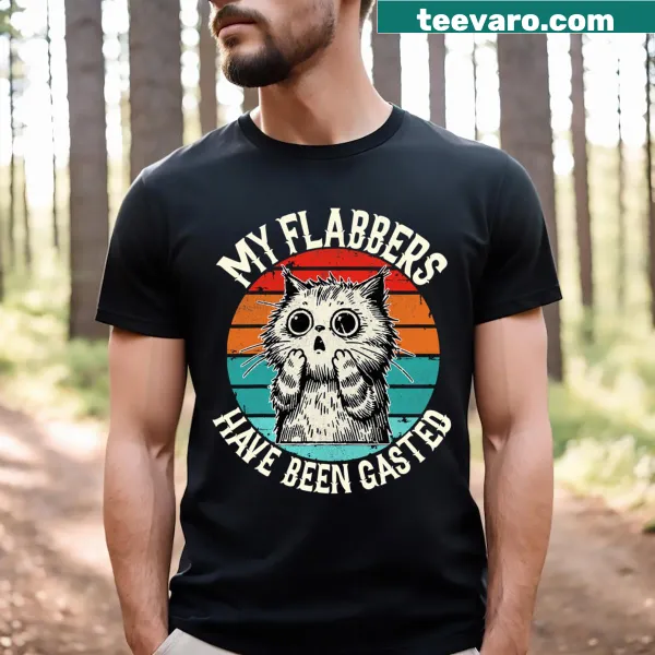 Cartoon-style shirt featuring the meme 'My Flabbers Have Been Gasted'