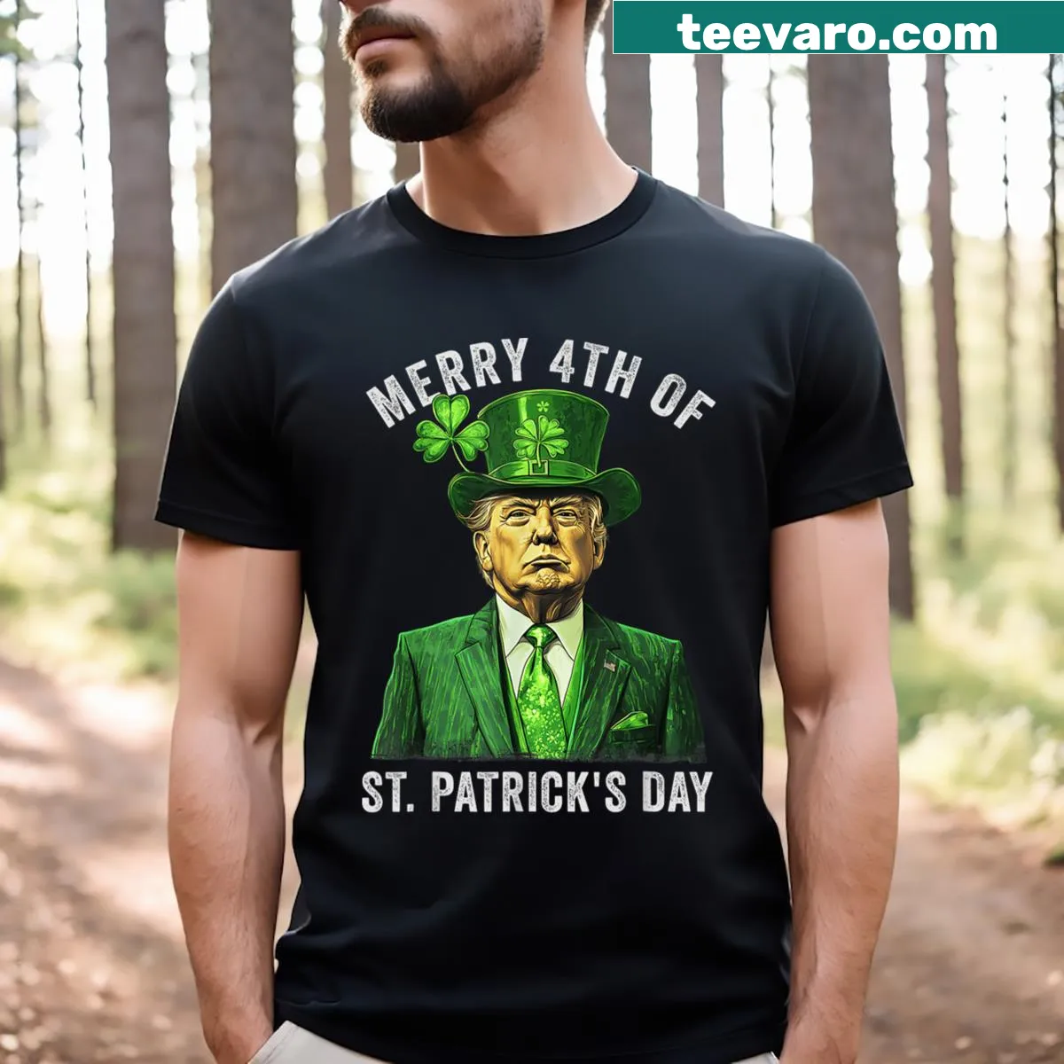 Funny T-shirt for St. Patrick's Day with leprechaun hat design — on a men's t-shirt