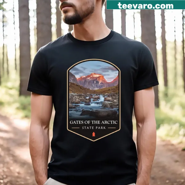 Vintage-style T-shirt featuring Gates Of The Arctic National Park design