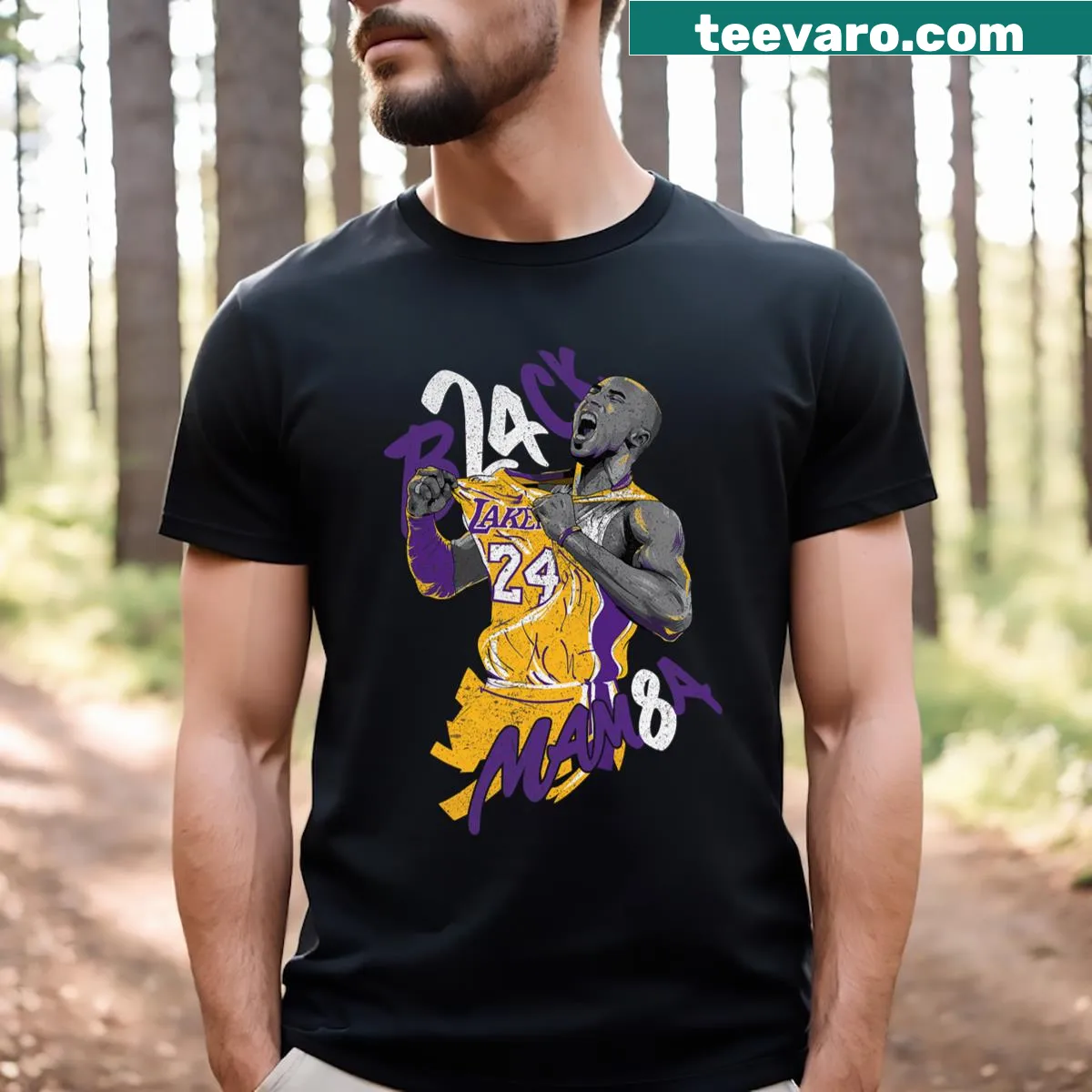 Goat 24 Apparel T-shirt featuring bold typography — on a men's t-shirt