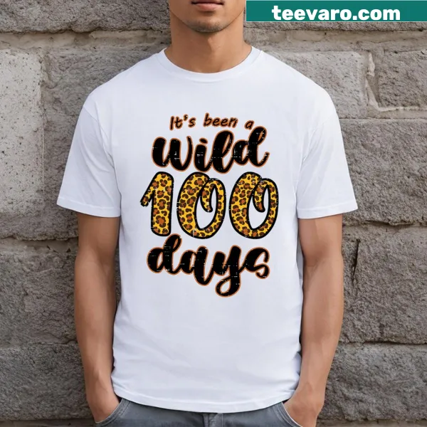 Playful 100 Days of School T-shirt celebrating kids' achievements.