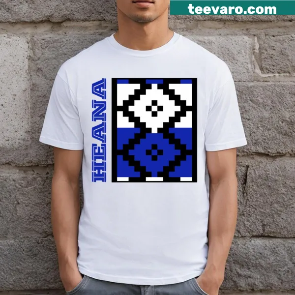 Geometric tribal-inspired T-shirt with minimalist design.