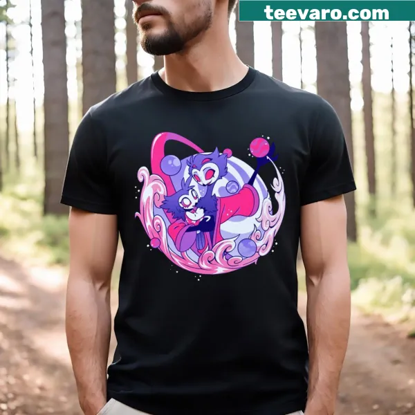 Illustrated Stolas from Helluva Boss on a t-shirt