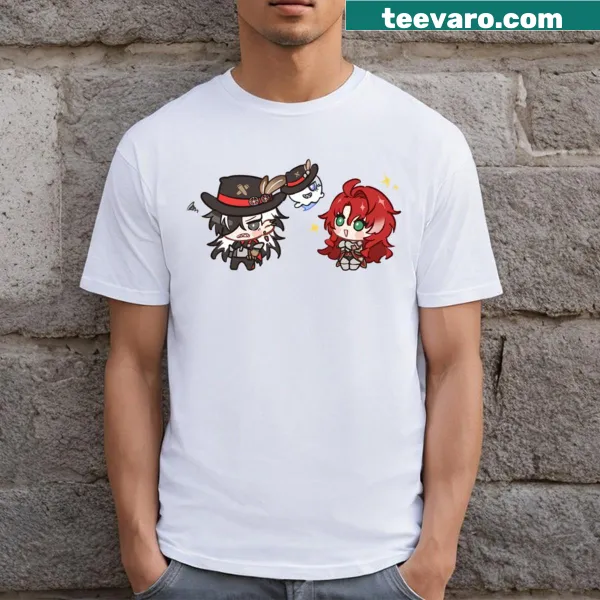 Cartoon graphic tee inspired by Honkai Star Rail's Boothill
