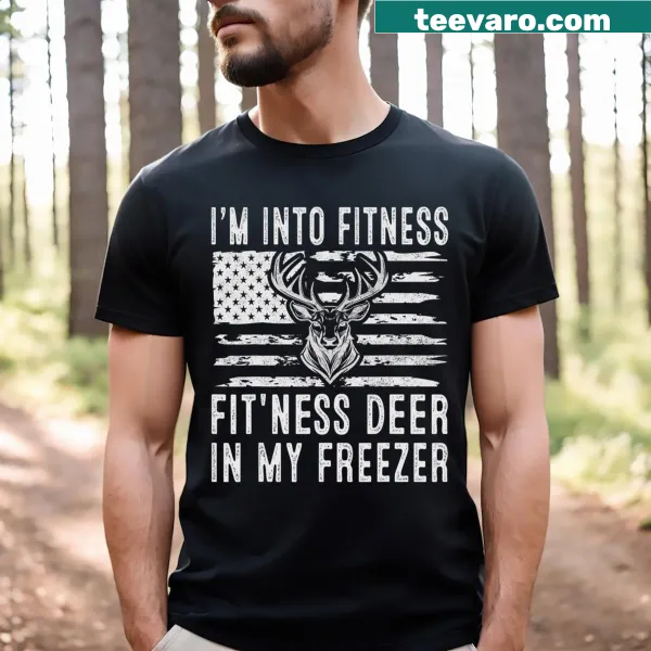 Funny hunting and fitness graphic t-shirt for men and kids