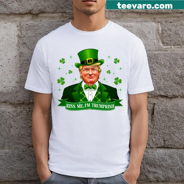 Humorous St. Patrick's Day design featuring a pun on a T-shirt