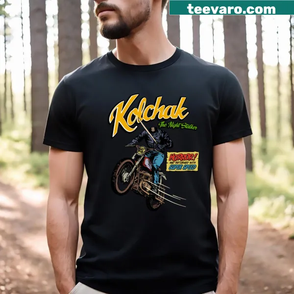 Kolchak The Night Stalker t-shirt featuring the classic character illustration