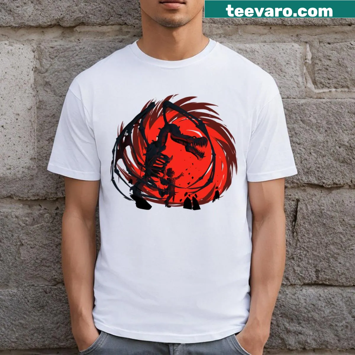 Illustrative Neko Mancer t-shirt featuring a cat mage casting spells — on a men's t-shirt