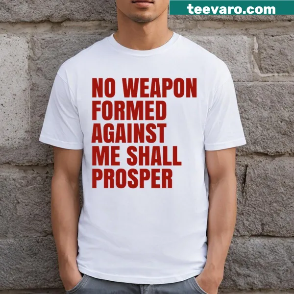 Inspirational t-shirt featuring the phrase about resilience and faith