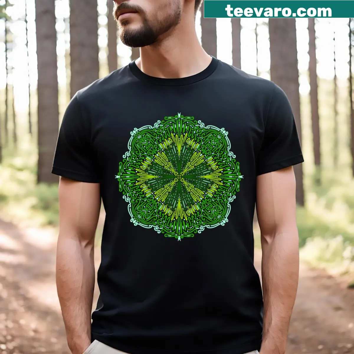 Minimalist Octavus t-shirt with clean typography design — on a men's t-shirt