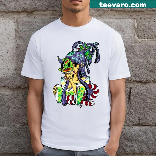 Oni Mask Character t-shirt with captivating graphic design