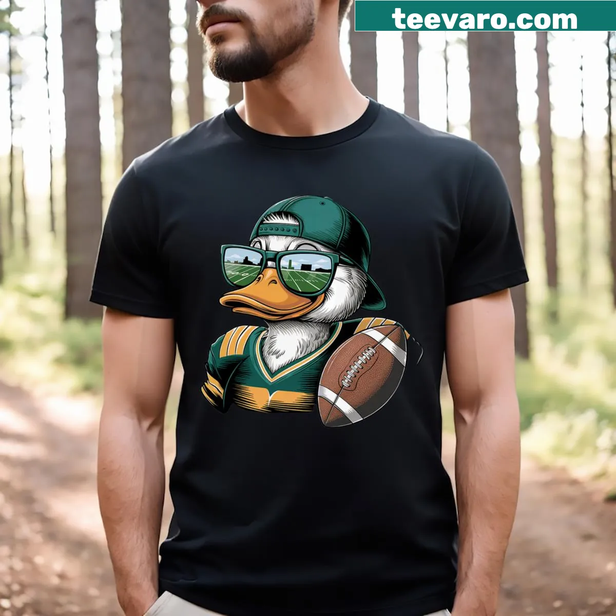 Illustrative Oregon-themed T-shirt for men and kids — on a men's t-shirt